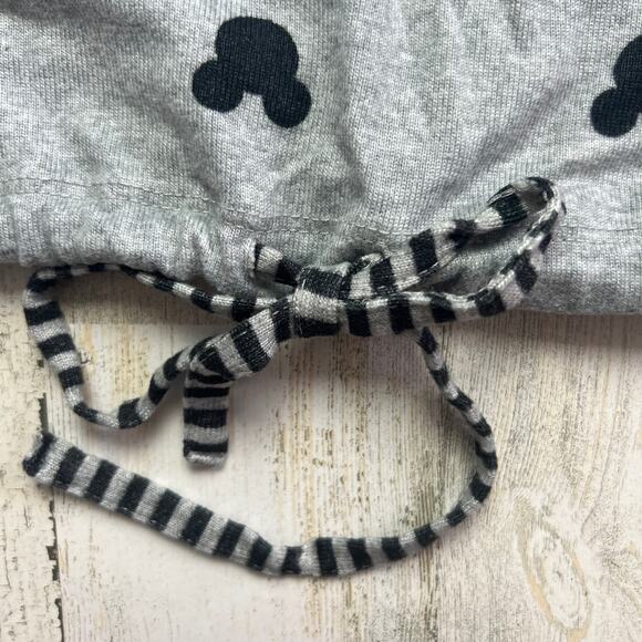 Disney Mickey Mouse Grey‎ & Black Polka Dot Sleep Top- Womens XS - Picture 4 of 7